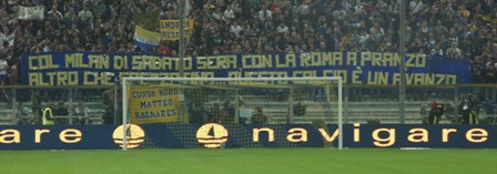 Striscione Boys in Curva Nord