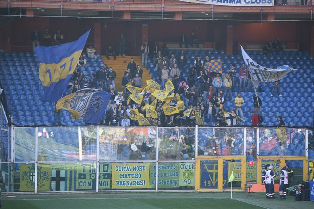 Sampdoria - Parma: bandierine al vento.