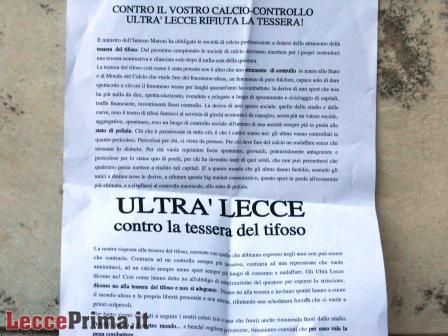 COMUNICATO ULTRA' LECCE