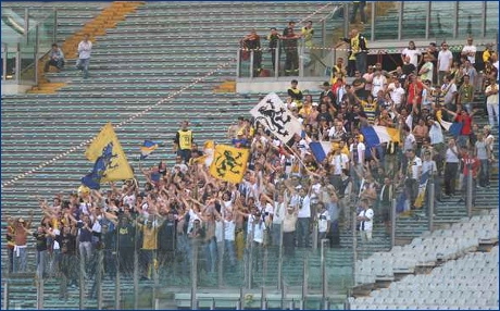 Parmigiani a Roma contro la Lazio. Settore ospiti