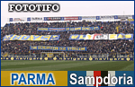 PARMA-Sampdoria (28-02-2010), fototifo dei BOYS PARMA 1977