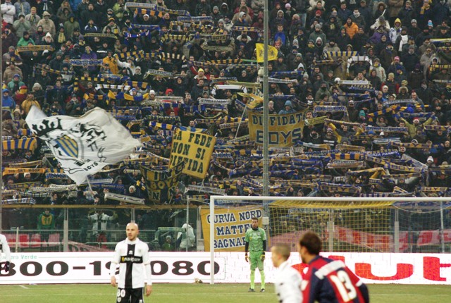 Parma-Bologna: tifo in Curva Nord