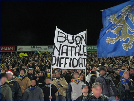 BOYS, Curva Nord Matteo Bagnaresi di Parma. Due aste: ''Buon Natale diffidati''