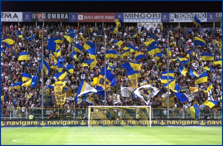 Parma-Catania 30-08-2009. BOYS PARMA 1977, foto ultras
