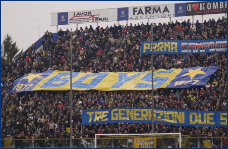 Parma-Sampdoria 28-02-2010. BOYS PARMA 1977, foto ultras