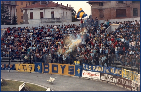 Parma-Fiorentina 12-06-1985. BOYS PARMA 1977, foto ultras