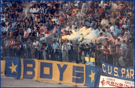 Parma-Fiorentina 12-06-1985. BOYS PARMA 1977, foto ultras