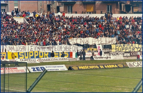 Parma-Bologna 31-03-1985. BOYS PARMA 1977, foto ultras