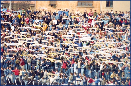 Parma-Bologna 31-03-1985. BOYS PARMA 1977, foto ultras