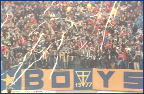 PARMA-Empoli 25-11-1984. BOYS PARMA 1977, foto Ultras