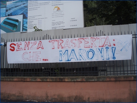 14-09-2008 Striscione Ultras Bologna: ''Senza trasferta: che... Maroni!''